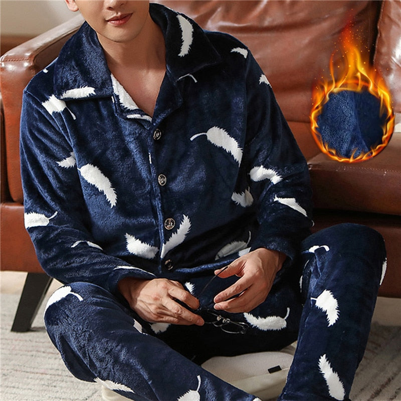 Warm Flannel Pajamas Sets - Puritific