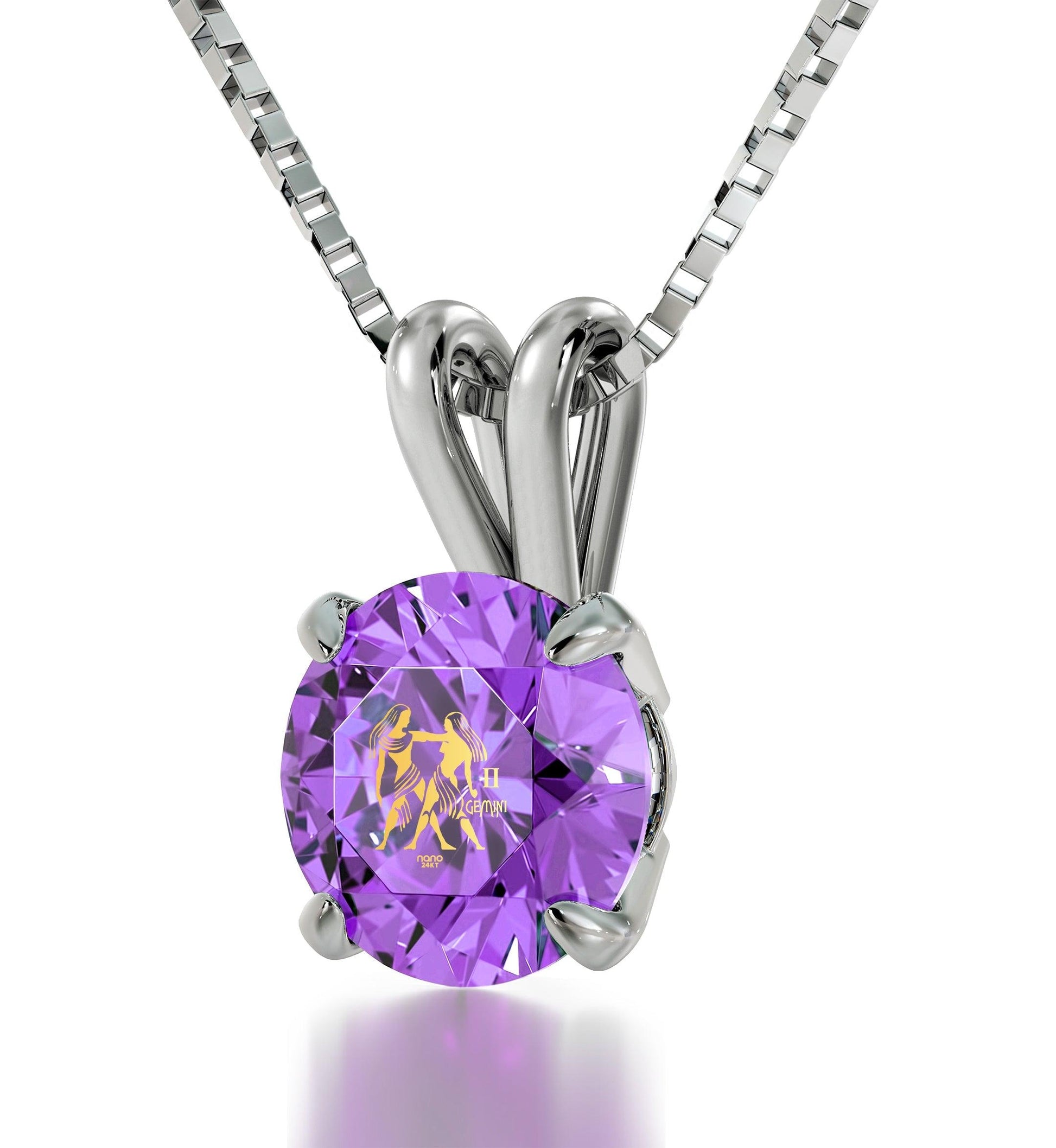 925 Sterling Silver Gemini Necklace - Puritific