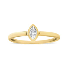 14K Yellow Gold Plated .925 Sterling Silver 1/20 Cttw Miracle Set Diamond Ring (J-K Color, I1-I2 Clarity) - Puritific