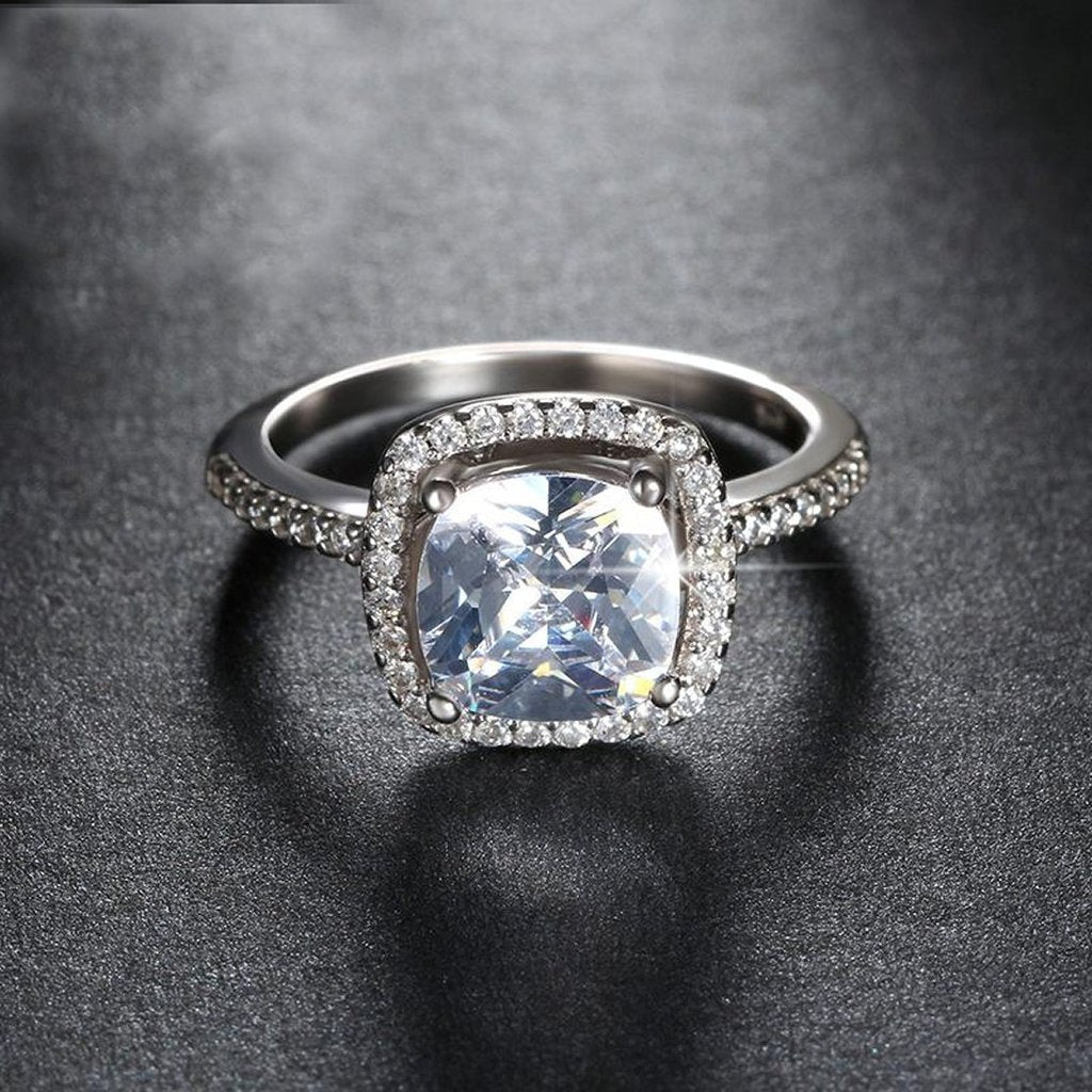 2.00CT Cushion-Cut Queen White Elements Ring - Puritific