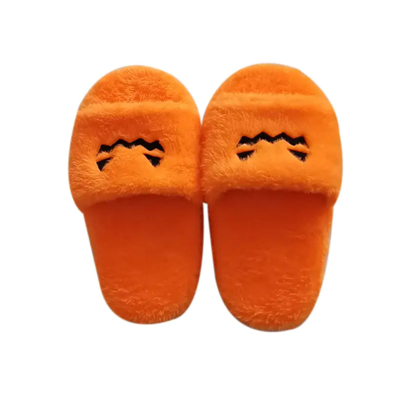 Women Plush Pumpkin Slippers - Puritific