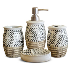 Bathroom Accessory Set 4 Pcs Decorative Bath Accessories Set ~5421-5