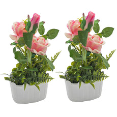 Beautiful Cheap Artificial Rose Flowers Versatile Vase~5326-6