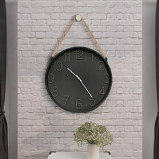 Unique 50cm Round Wall Clock with Rope hanging for Living Room~ 5153-4