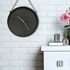 Unique 50cm Round Wall Clock with Rope hanging for Living Room~ 5153-1