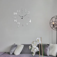 Unusual 3D Sticker large Number the big Wall Clock Frameless~5407-1