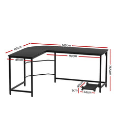 Artiss Corner Computer Desk L-Shaped Student Home Office Study Table Workstation-1