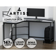 Artiss Corner Computer Desk L-Shaped Student Home Office Study Table Workstation-4