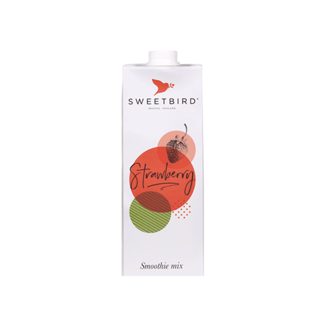 Sweetbird Smoothies - Strawberry - 8 x 1 L Case - Vegan - Canadian Distribution-0