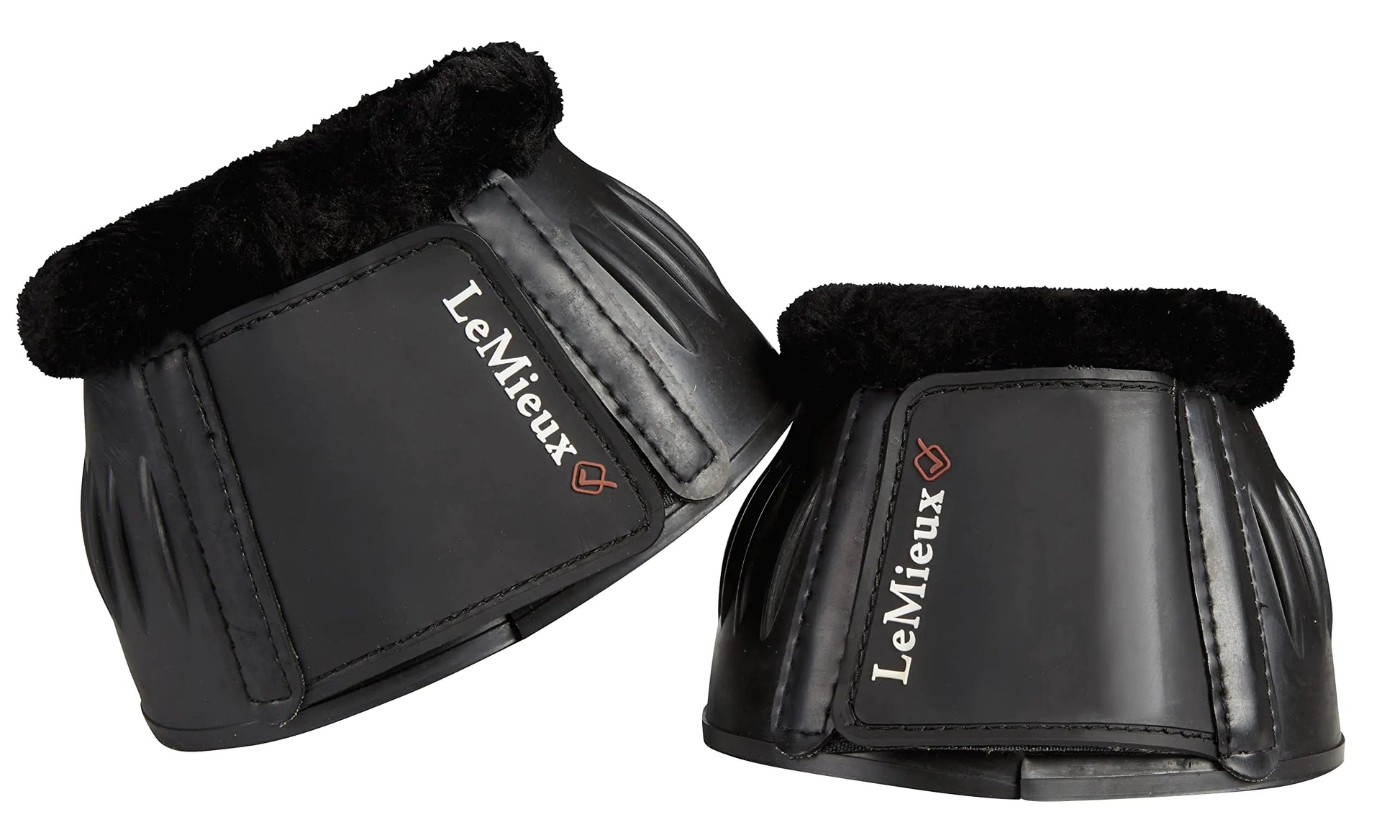 LeMieux Rubber Bell with Fleece Overreach Horse Boots - Protective Gear and Training Equipment - Equine Boots Wraps & Accessories (Black - Large)