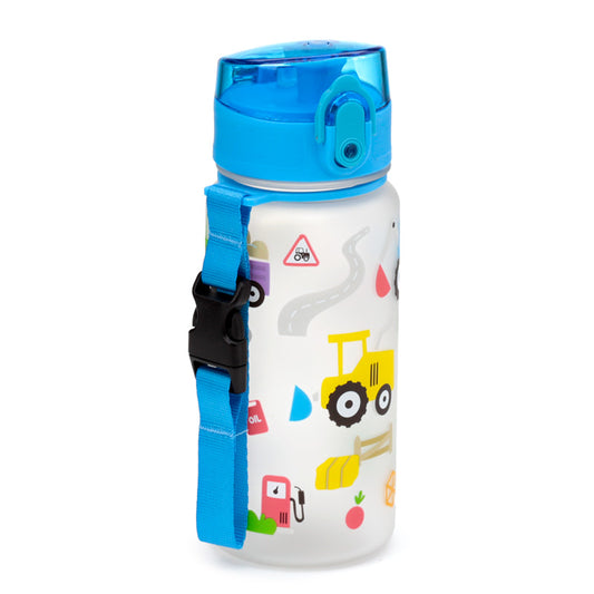 350ml Shatterproof Pop Top Children's Water Bottle - Little Tractors BOT215-0