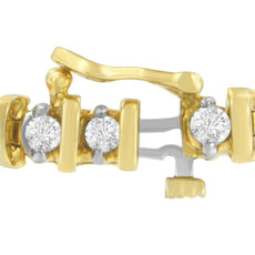 14K Yellow Gold Round-Cut Diamond Link Bracelet (3.00 cttw, H-I Color, I1-I2 Clarity) - Puritific