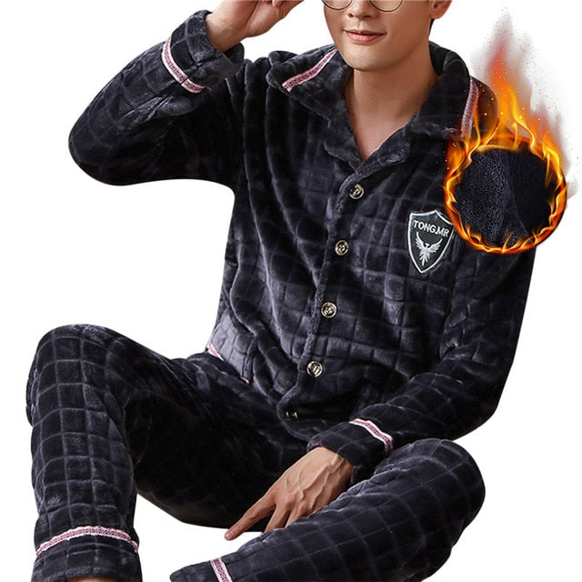 Warm Flannel Pajamas Sets - Puritific