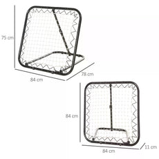 Angle Adjustable Rebounder Net Goal Training Set Football, Baseball, Basketball Daily Training, Black-2