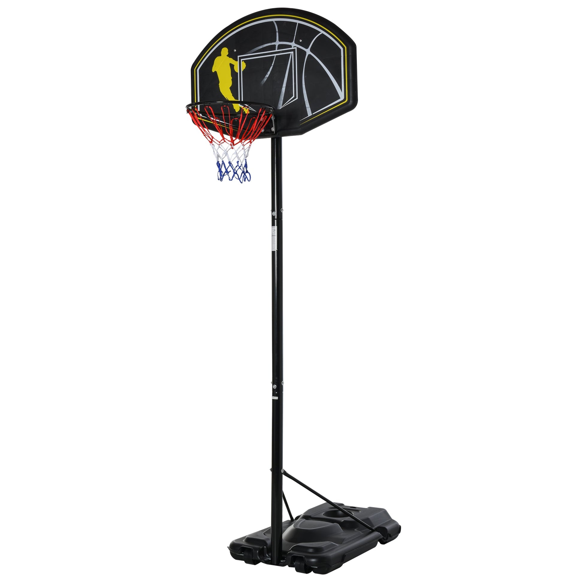 Fully Adjustable Free Standing Portable Basketball Stand Garage Net Hoop Backboard Outdoor Adult Senior Sports Fun Games w/ Wheels-0