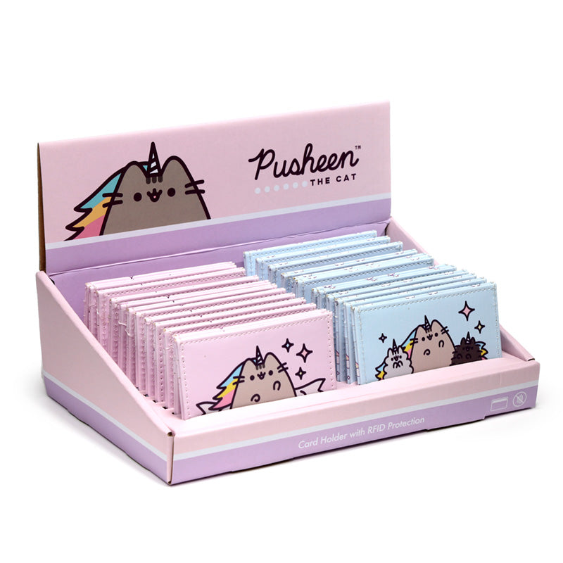 Contactless Protection Fabric Card Holder Wallet - Pusheen the Cat CARD28-0