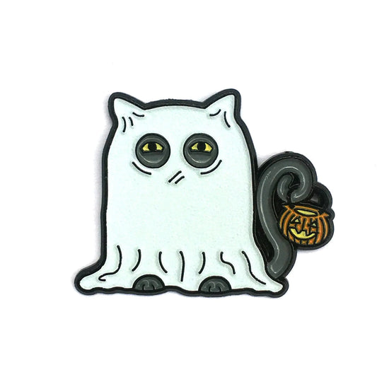 Glowing Ghost Cat Needle Minder - Puritific