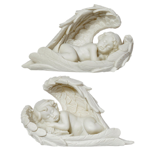 Sleeping Cherub Lying on Side Figurine CHE02-0