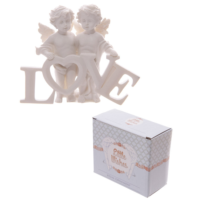 Cute LOVE Letters Cherub Couple CHE82-0