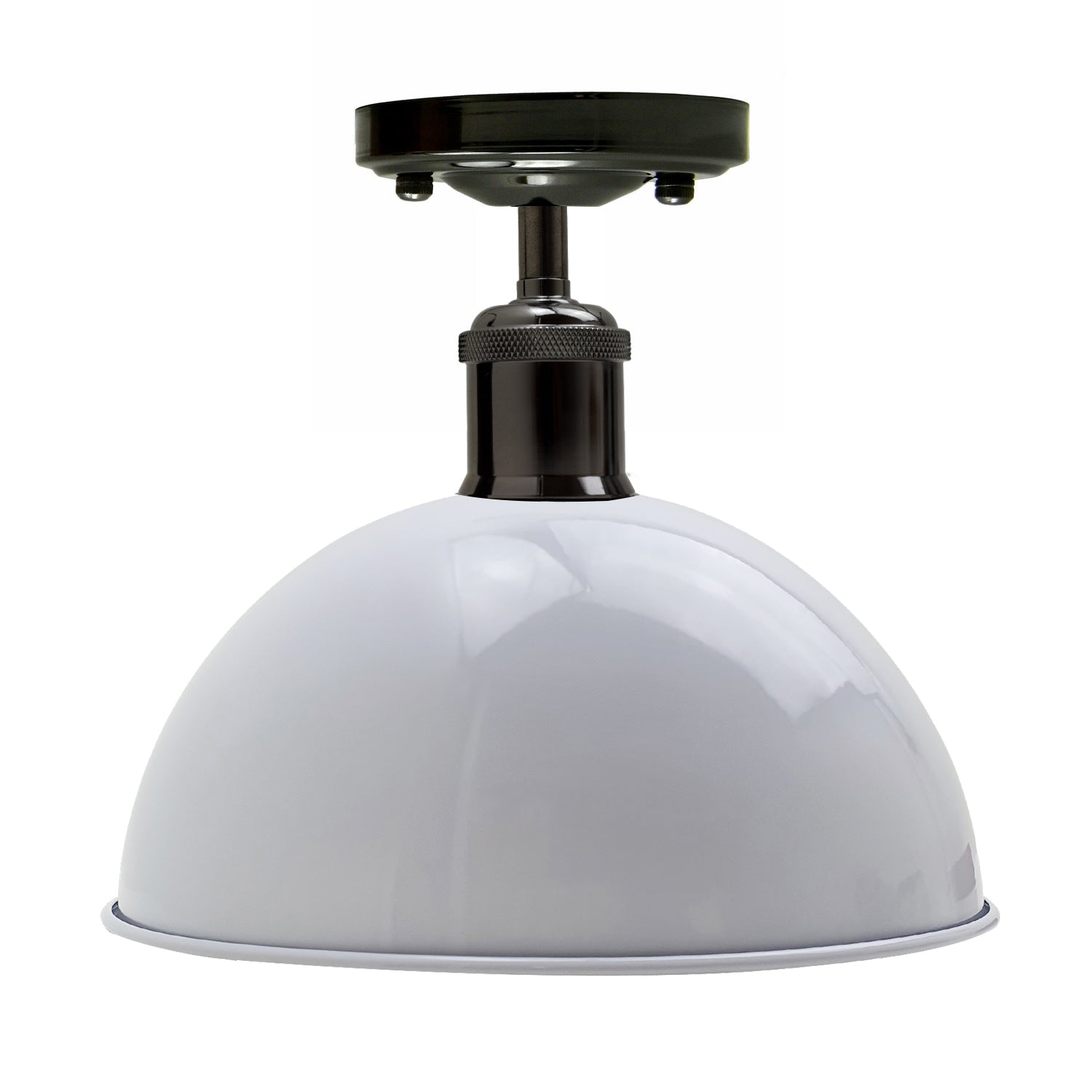 Vintage Industrial Loft Style Metal Ceiling Light Modern White Dome Pendant Lampshade~1639-1