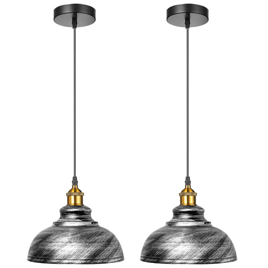 2 Pack Vintage Industrial Pendant Lights - Retro Loft Style~3569-0