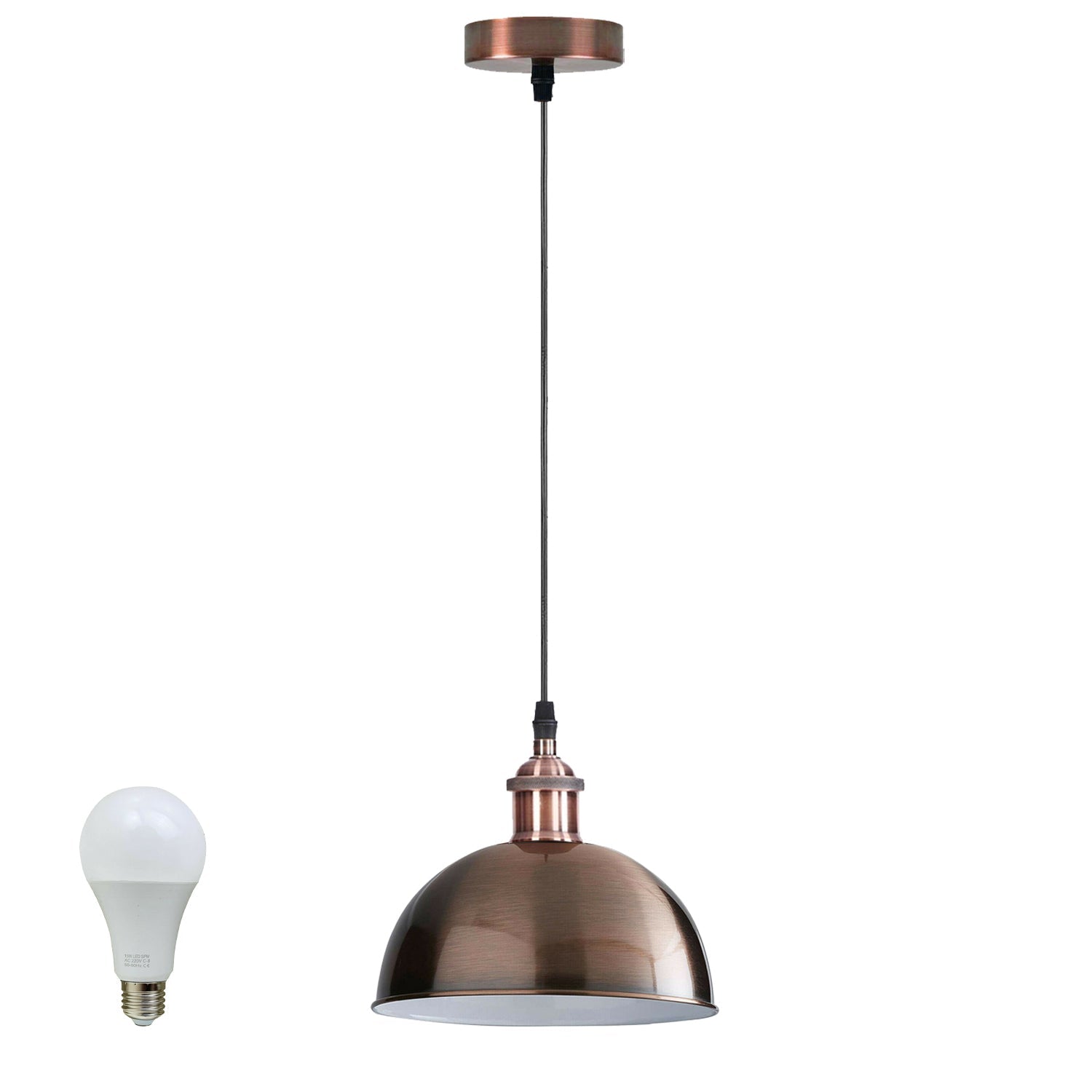 Vintage Industrial Metal Ceiling Pendant Light Copper Shade Modern~1319-2