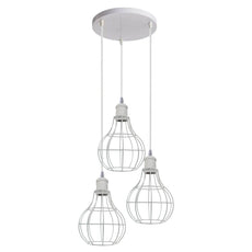 Vintage Ceiling Pendant Lights Industrial Metal Cage 3Way LED Hanging Retro Lamp~5101-6