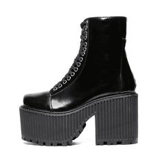 Ankle Boots Style Rubber Sole Lace Up - Puritific