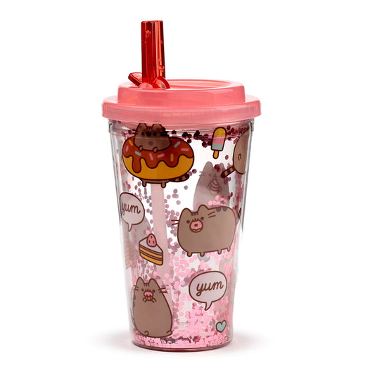 Shatterproof Double Walled Cup with Lid and Straw - Pusheen Foodie CUP78-0