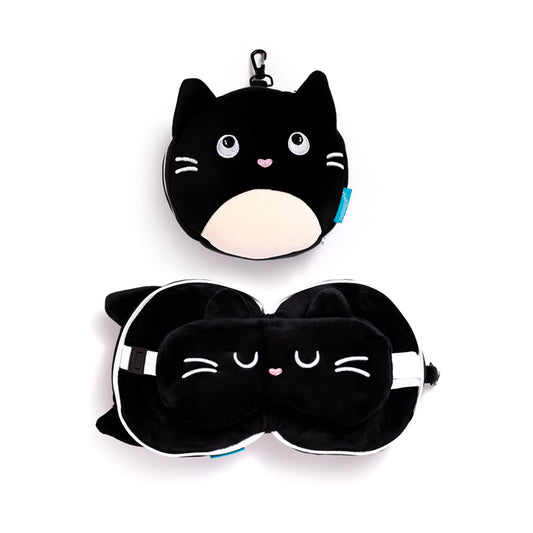 Relaxeazzz Travel Pillow & Eye Mask - Feline Fine Cat CUSH249-0