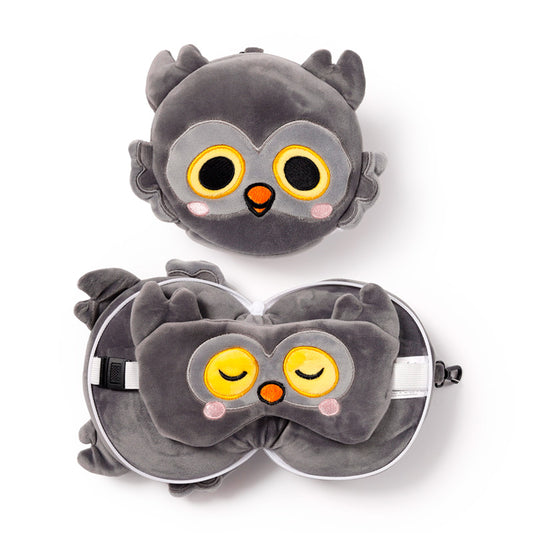 Relaxeazzz Travel Pillow & Eye Mask - Adoramals Winston the Owl CUSH317-0