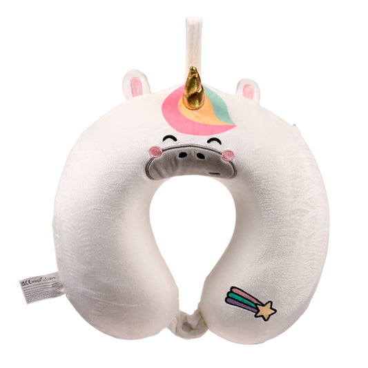 Relaxeazzz Plush Memory Foam Travel Pillow - Astra the Unicorn Adoracorns CUSH363-0