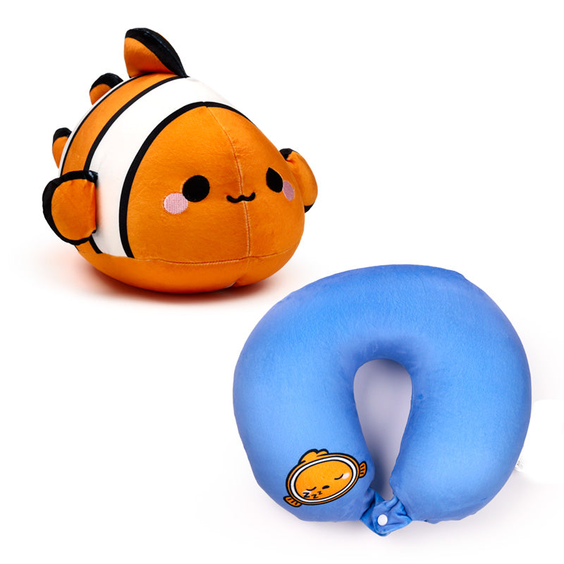 2-in-1 Swapseazzz Travel Pillow and Plush Toy - Finley the Clownfish Adoramals Ocean CUSH374-0