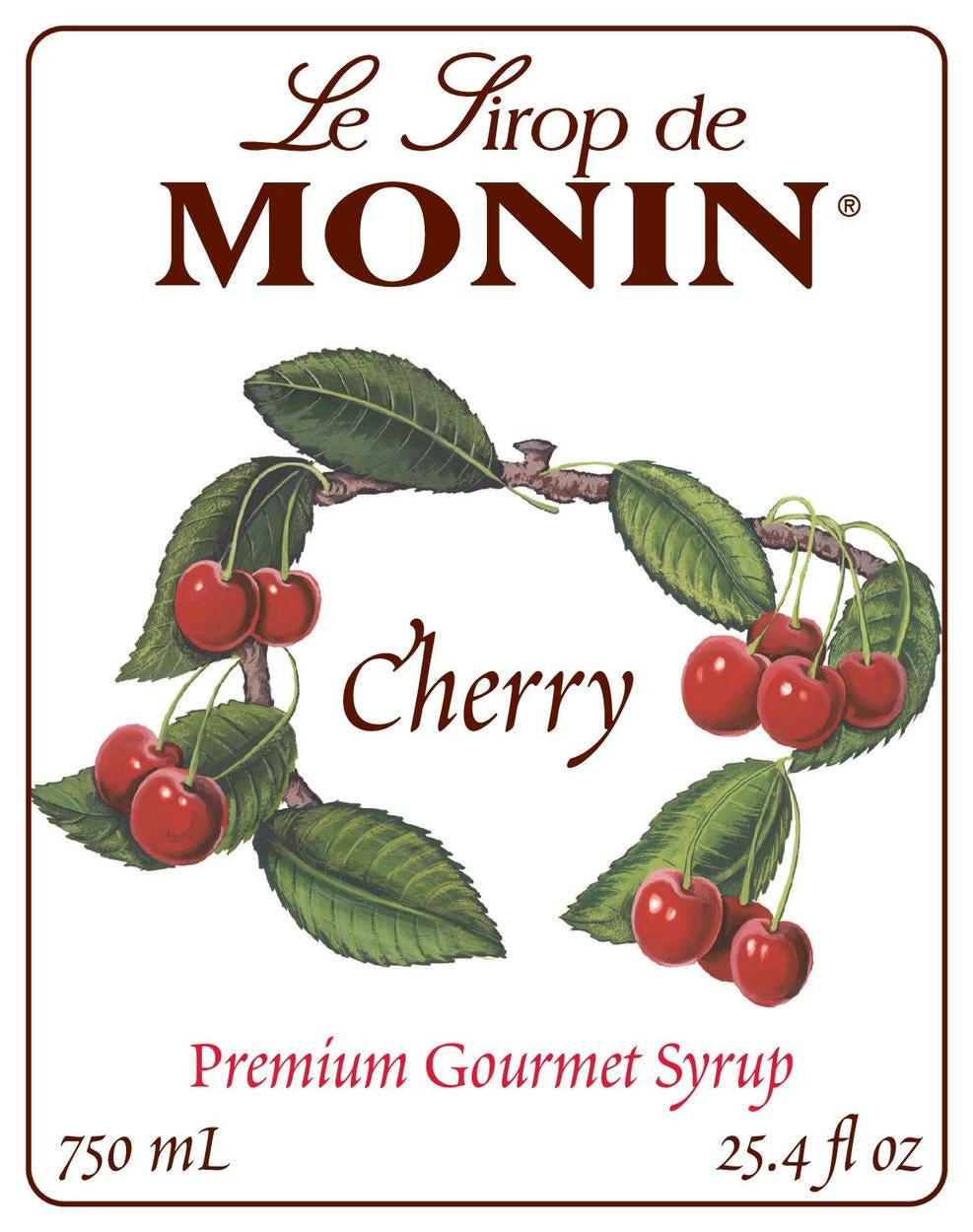 Cherry - Monin - Premium Syrups and Flavourings - 4 x 1 L per case-2