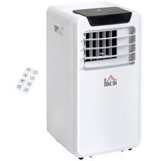 10000 BTU Mobile Portable Air Conditioner Cooling Dehumidifying Ventilating Ac Unit w/ Remote Controller, LED Display, Timer, White-0