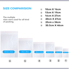 Resealable Self Sealing Bag Clear Reclosable Zip Poly Bag ~5292-4