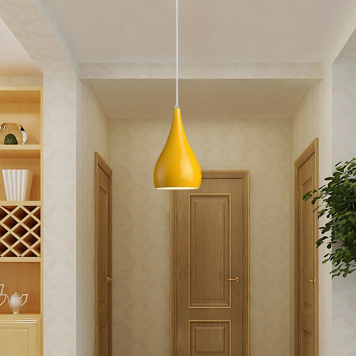 Yellow colour Retro Style Metal Ceiling Hanging Pendant Light Shade Modern Design~1647-0