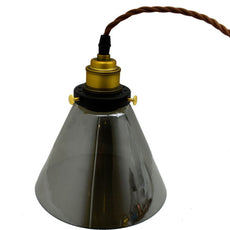 Cone Shape Modern Industrial Ceiling Light Shade Glass Pendant Fittings~2903-4