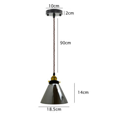 Cone Shape Modern Industrial Ceiling Light Shade Glass Pendant Fittings~2903-3