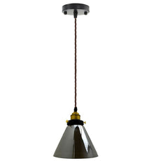 Cone Shape Modern Industrial Ceiling Light Shade Glass Pendant Fittings~2903-0