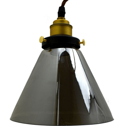 Cone Shape Modern Industrial Ceiling Light Shade Glass Pendant Fittings~2903-1