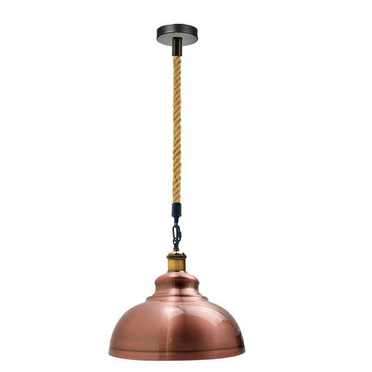 Copper Hemp Hanging Retro Ceiling Industrial Light~1937-1