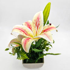 Best Artificial Lily Flowers Pot 2 PCS For Table Decorations~5327-4