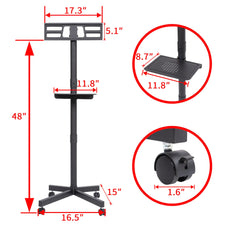 Metal Mobile TV Stand On Wheels