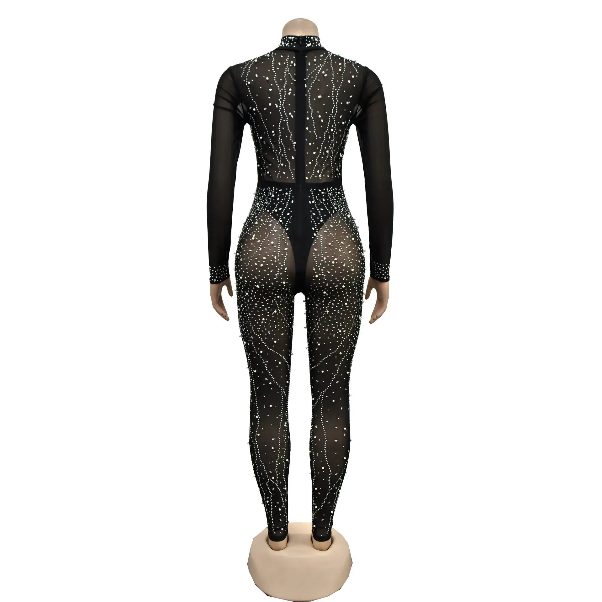 Sheer MeshSee Through Jumpsuit - Puritific