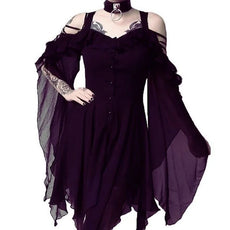 Cosplay Clothing Unique Irregular Hem Dress - Puritific