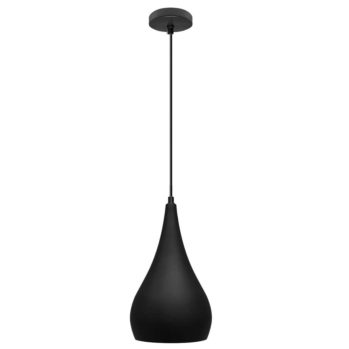 Black & Orange Industrial Teardrop Pendant Ceiling Light ~1592-5