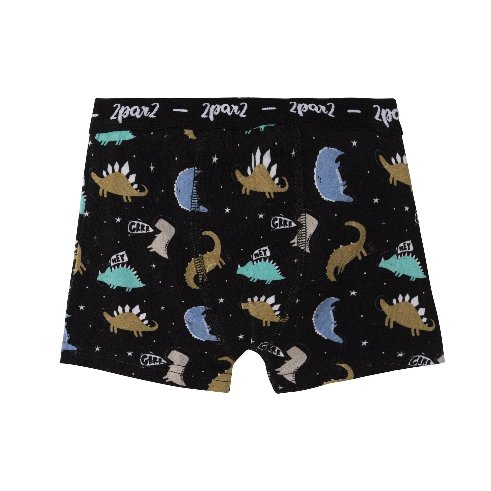 Printed Boxer Short Black Astro Dinosaur-0