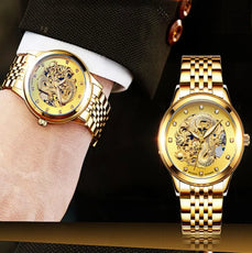 Golden Dragon Carved Automatic Mechanical Watch - Puritific