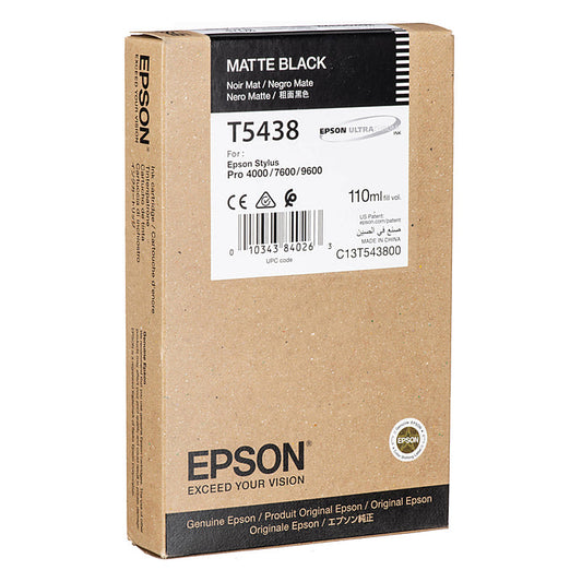 Original Epson T5438 110ml Matte Black Ink Cartridge-0